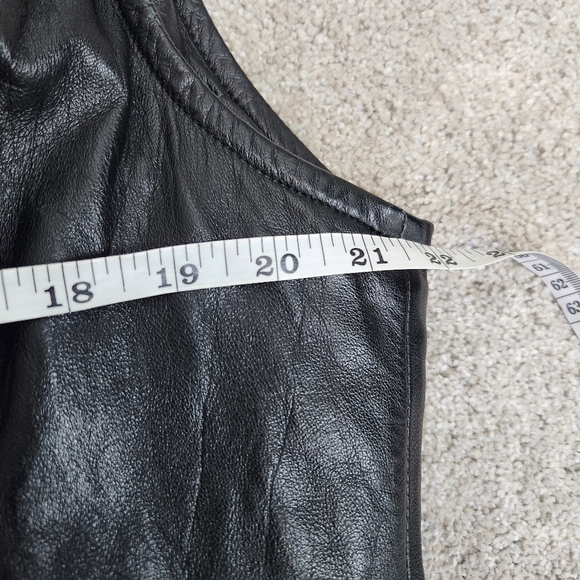 Harley Davidson Motorclothes Fawnridge Leather Vest Knit Turtleneck Size XL Moto - Picture 10 of 16